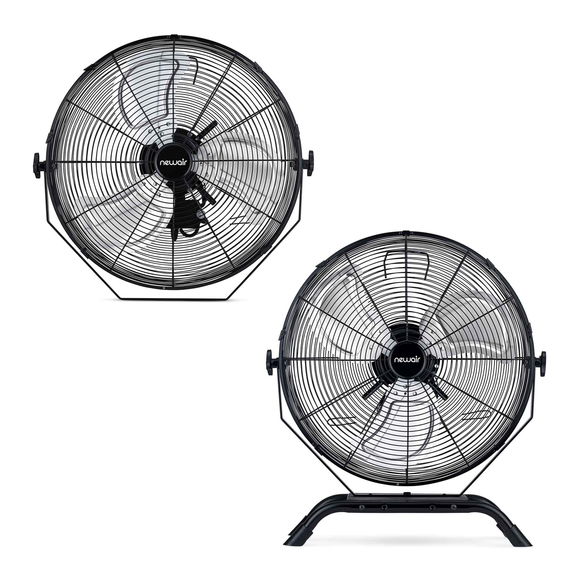 Newair, 18” Floor or Wall Mounted Fan, Fan Type Workstation, Fan Diameter 18 in, Air Delivery 4000 cfm, Model# NIF18CBK00
